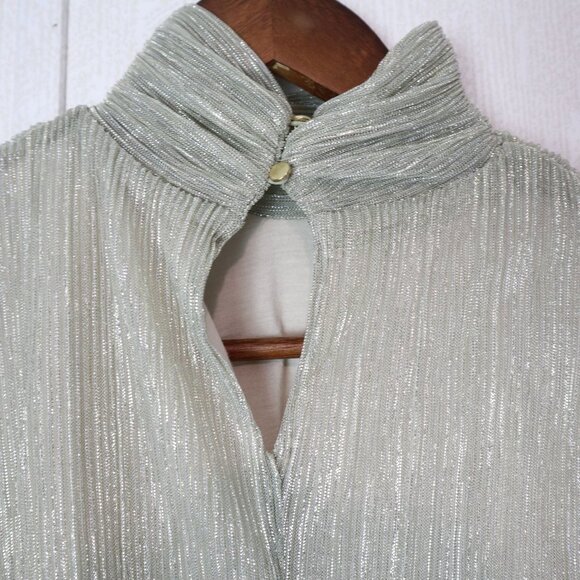 Bailey 44 Gold Silver Metallic Blouse XS - Picture 7 of 13